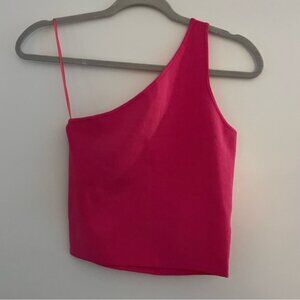 LUCY PARIS | Pink one shoulder top